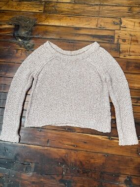Free People Chunky Knit Sweater in Blush XS